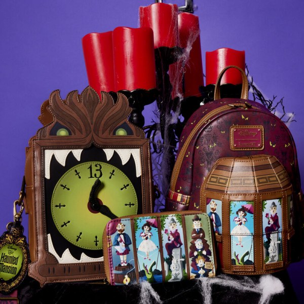 SAC À BANDOULIÈRE Haunted Mansion Horloge du Grand Père - DISNEY LOUNGEFLY