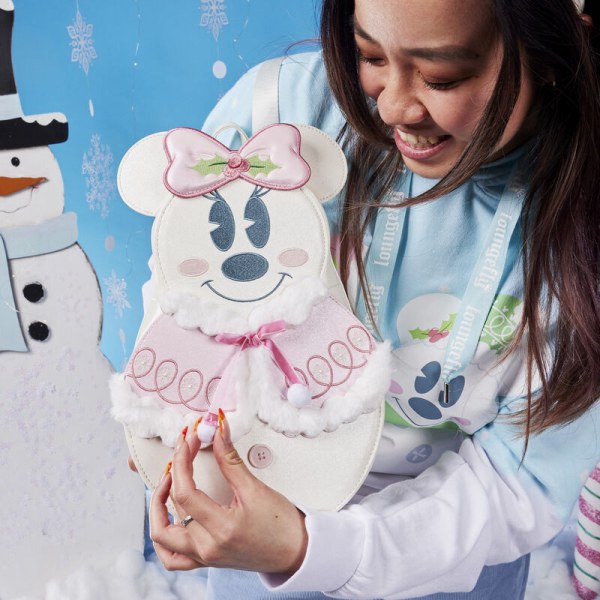 MINI SAC À DOS Mickey et Minnie Bonhomme de Neige - DISNEY LOUNGEFLY