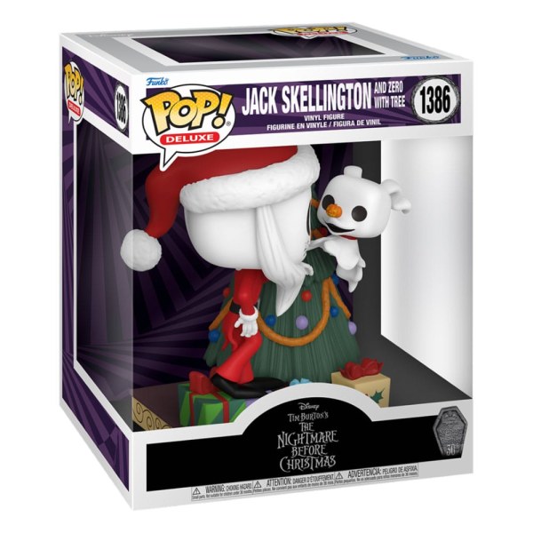 Funko POP! Deluxe 1386 - L´étrange Noël de Mr. Jack 30th - Jack & Zero avec le sapin