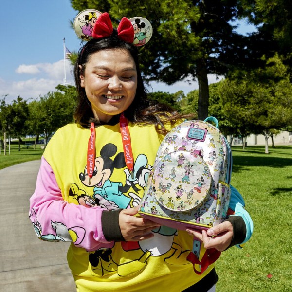 MINI SAC À DOS Disney 100 Iridescent Mickey et ses Amis avec Serre-tête - DISNEY LOUNGEFLY