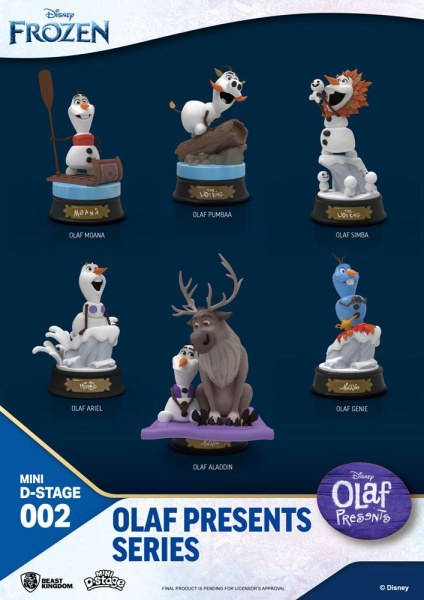 Lot de 6 figurine Olaf La reine des neiges - Disney D-Stage