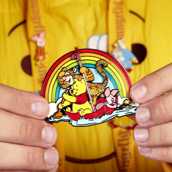 PIN'S Collector Winnie et ses amis glisse un jour de pluie Edition limitée  - Disney