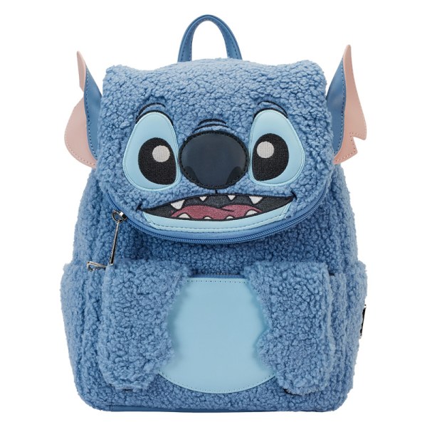 Mini sac à dos Stitch en peluche Sherpa - DISNEY LOUNGEFLY