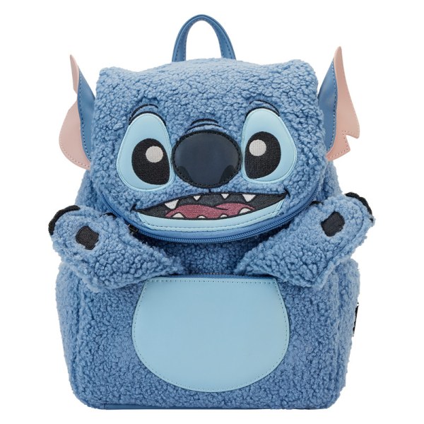 Mini sac à dos Stitch en peluche Sherpa - DISNEY LOUNGEFLY