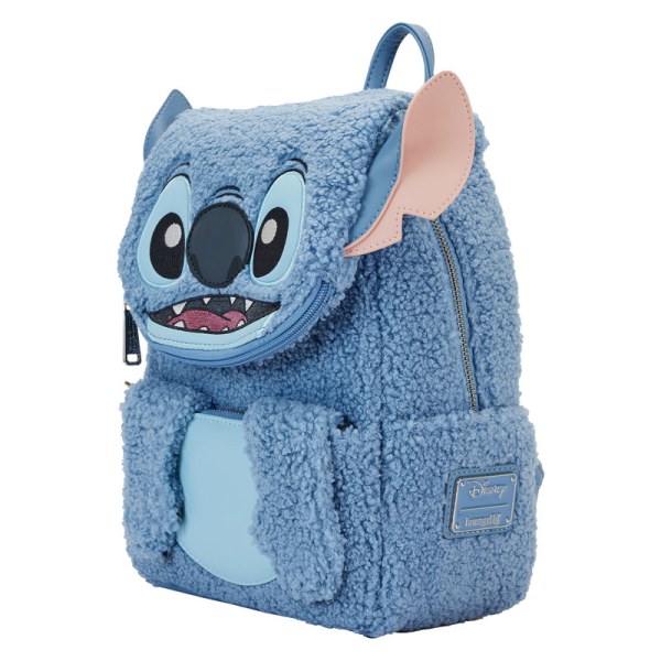 Mini sac à dos Stitch en peluche Sherpa - DISNEY LOUNGEFLY