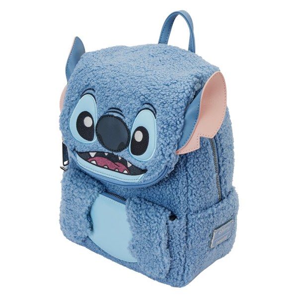 Mini sac à dos Stitch en peluche Sherpa - DISNEY LOUNGEFLY