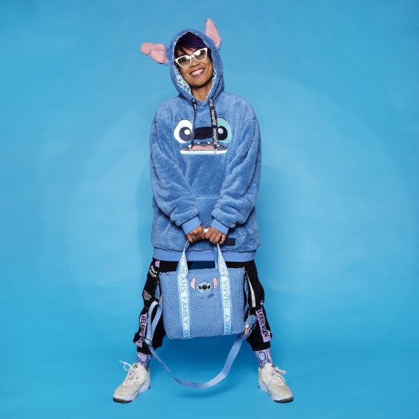 Tote bag Stitch en peluche Sherpa avec portemonnaie - DISNEY LOUNGEFLY