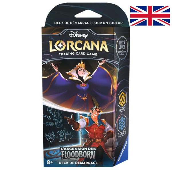 Deck de démarrage Ambre et Saphir (langue anglais) Disney Lorcana Rise of the Floodborn