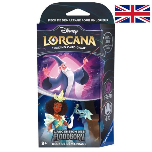 Deck de démarrage Améthyste & Acier (langue anglais) Disney Lorcana Rise of the Floodborn