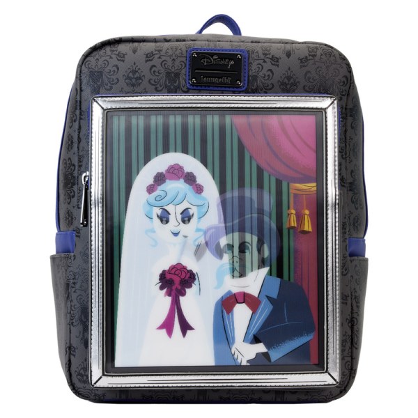 MINI SAC À DOS Lenticulaire Haunted Mansion Portrait The Black Widow - DISNEY LOUNGEFLY