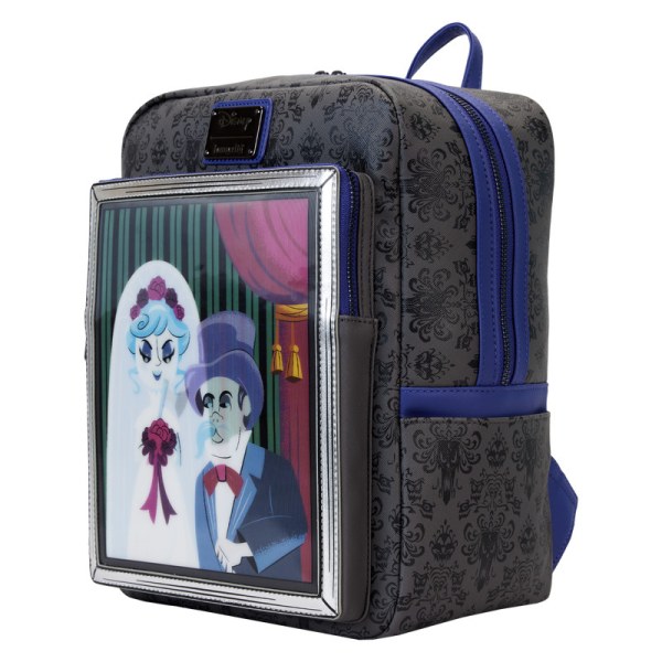 MINI SAC À DOS Lenticulaire Haunted Mansion Portrait The Black Widow - DISNEY LOUNGEFLY