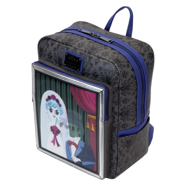 MINI SAC À DOS Lenticulaire Haunted Mansion Portrait The Black Widow - DISNEY LOUNGEFLY