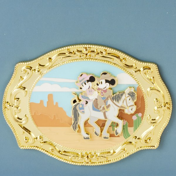 PIN'S Collector Boucle de Ceinture Mickey et Minnie Western Edition limitée   - Disney