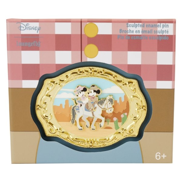 PIN'S Collector Boucle de Ceinture Mickey et Minnie Western Edition limitée   - Disney