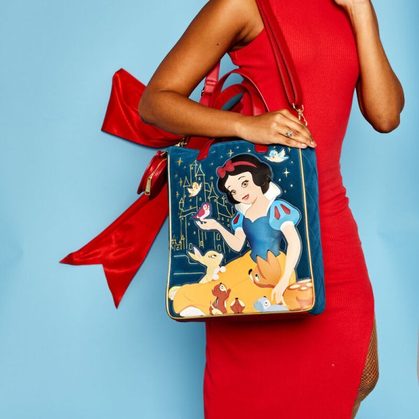 Tote Bag Blanche Neige en velours matelassé - DISNEY LOUNGEFLY