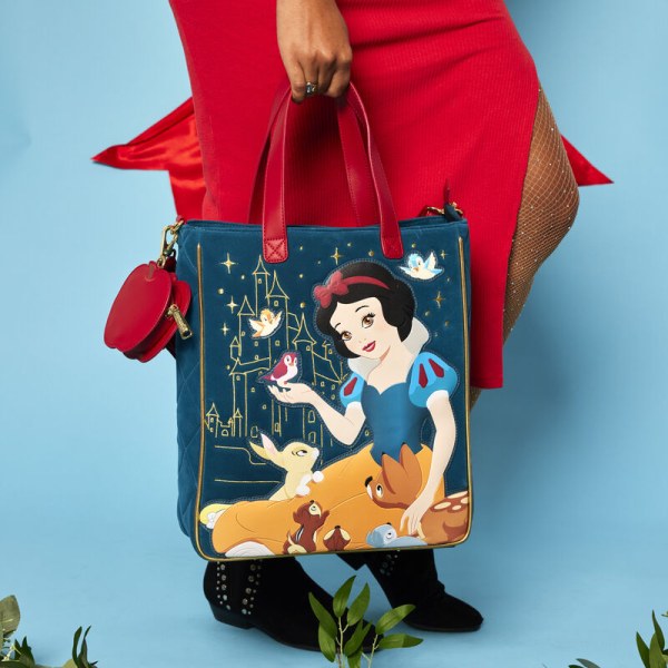 Tote Bag Blanche Neige en velours matelassé - DISNEY LOUNGEFLY