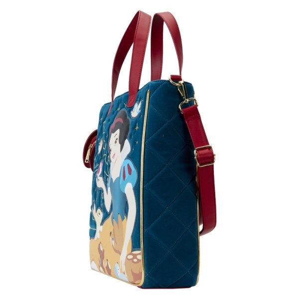 Tote Bag Blanche Neige en velours matelassé - DISNEY LOUNGEFLY