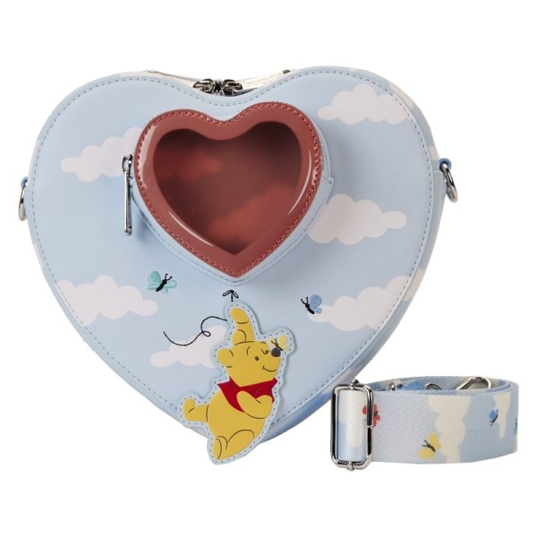 Sac à bandoulière cœur Winnie et ses amis flottent avec des ballons - DISNEY LOUNGEFLY