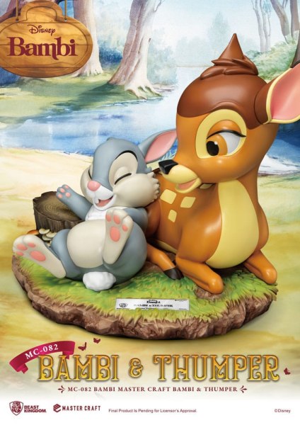 Statuette Bambi & Panpan 26 cm - Disney Mastercraft