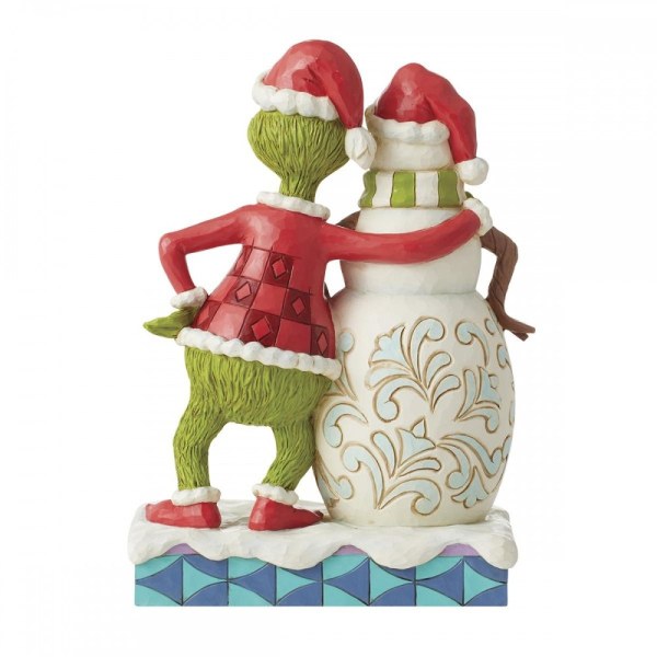 GRINCH À CÔTÉ DE GRINCHY BONHOMME DE NEIGE - JIM SHORE GRINCH