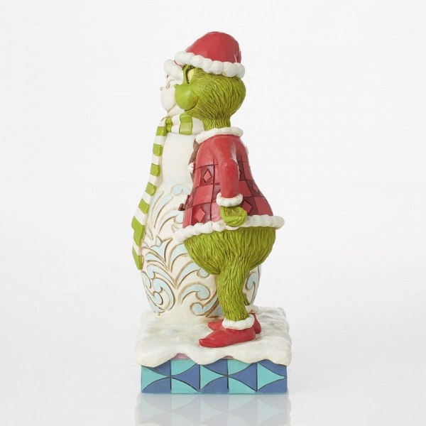 GRINCH À CÔTÉ DE GRINCHY BONHOMME DE NEIGE - JIM SHORE GRINCH