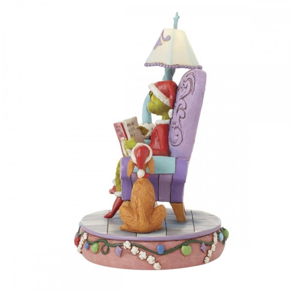 GRINCH EN LECTURE SUR CHAISE - JIM SHORE GRINCH