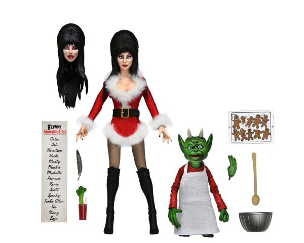 Elvira, Maîtresse des Ténèbres Figurine Tenue de Noël Très Effrayante Elvira 20 cm
