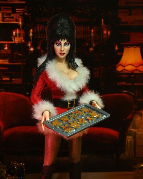 Elvira, Maîtresse des Ténèbres Figurine Tenue de Noël Très Effrayante Elvira 20 cm