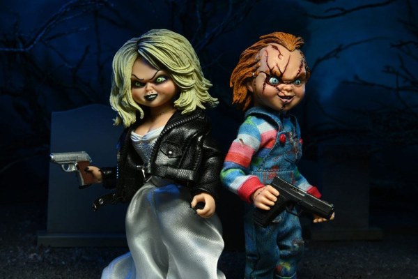 La Mariée de Chucky pack 2 Figurine Chucky & Tiffany vêtue 14 cm