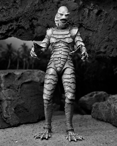 Figurine Universal Monsters Créature Ultime du Lagon Noir (N&B) 18 cm