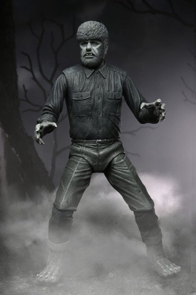 Figurine Universal Monsters Ultimate The Wolf Man (Noir & Blanc) 18 cm
