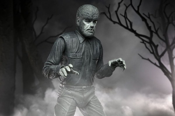 Figurine Universal Monsters Ultimate The Wolf Man (Noir & Blanc) 18 cm