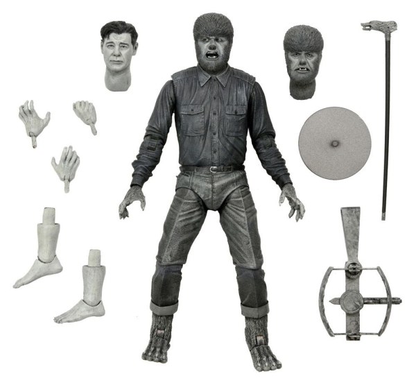 Figurine Universal Monsters Ultimate The Wolf Man (Noir & Blanc) 18 cm