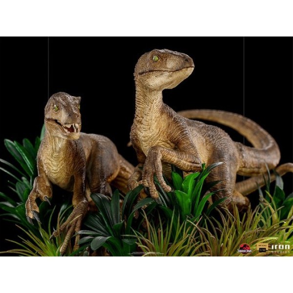 DEUX VELOCIRAPTORS ART SCALE DELUXE - JURASSIC PARK