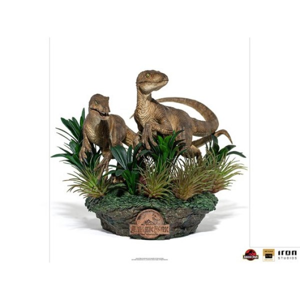 DEUX VELOCIRAPTORS ART SCALE DELUXE - JURASSIC PARK
