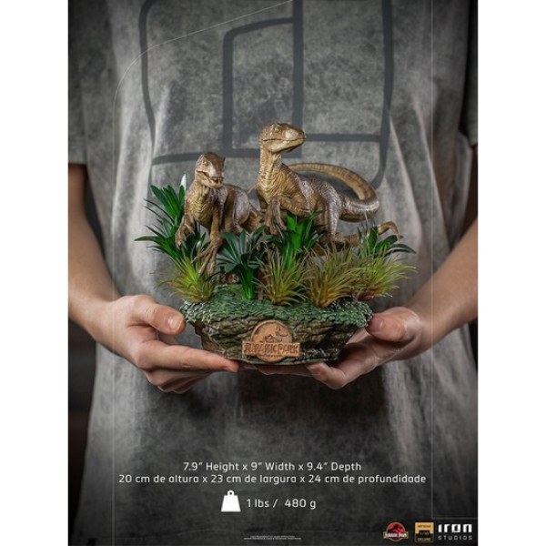 DEUX VELOCIRAPTORS ART SCALE DELUXE - JURASSIC PARK