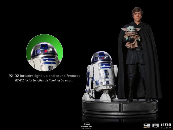 Le Mandalorien Luke Skywalker, R2-D2 et Grogu Art Scale - Star Wars
