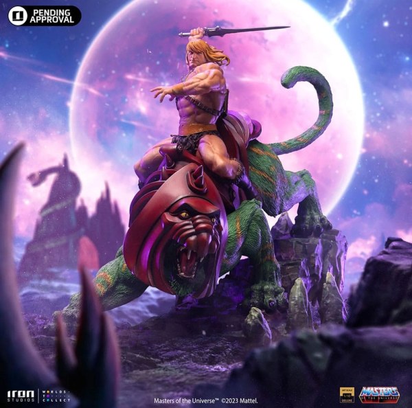HE-MAN AND BATTLE CAT ART SCALE DELUXE -MASTERS OF UNIVERSE