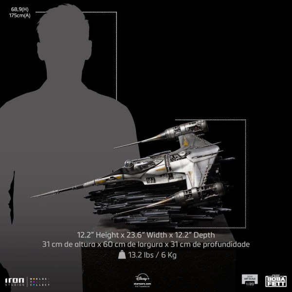 N-1 Starfighter de Mando Art Scale - Le livre de Boba Fett
