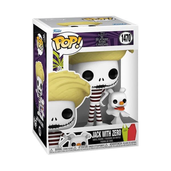Funko Pop! 1470 - Jack avec Zéro à la plage - L'étrange Noël de Monsieur Jack