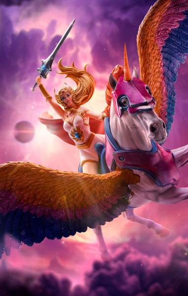 SHE-RA & SWIFTWIND ART SCALE - MASTERS OF THE UNIVERSE