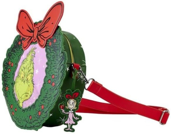 DR SEUSS GRINCH sac à bandoulière couronne de noël - DISNEY LOUNGEFLY
