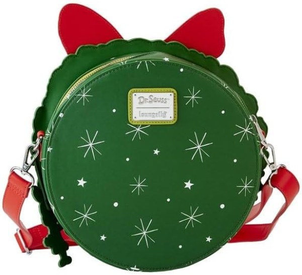 DR SEUSS GRINCH sac à bandoulière couronne de noël - DISNEY LOUNGEFLY