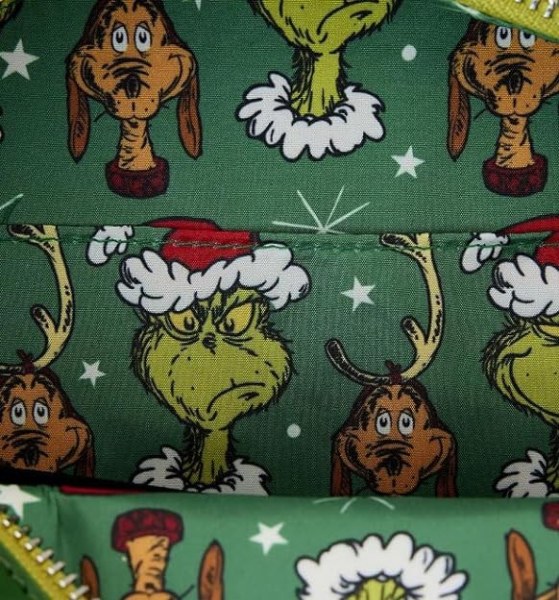 DR SEUSS GRINCH sac à bandoulière couronne de noël - DISNEY LOUNGEFLY