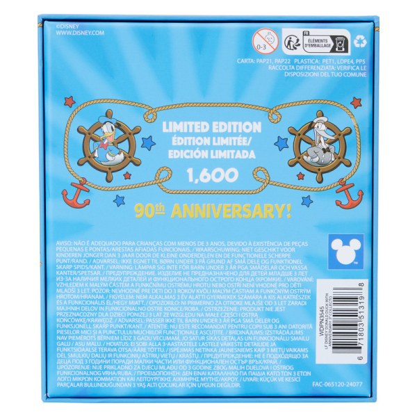 Pin's boite collector du 90e anniversaire lenticulaire de Donald Duck - DISNEY LOUNGEFLY