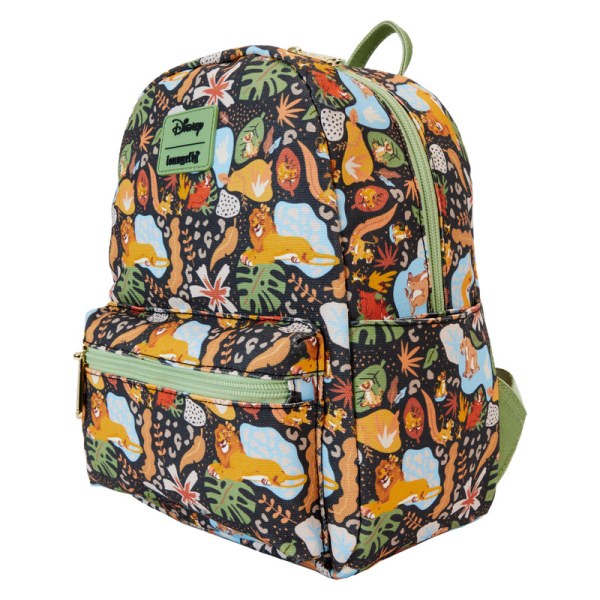 Mini sac à dos carré en toile imprimée avec la silhouette du 30e anniversaire Le Roi Lion - DISNEY LOUNGEFLY