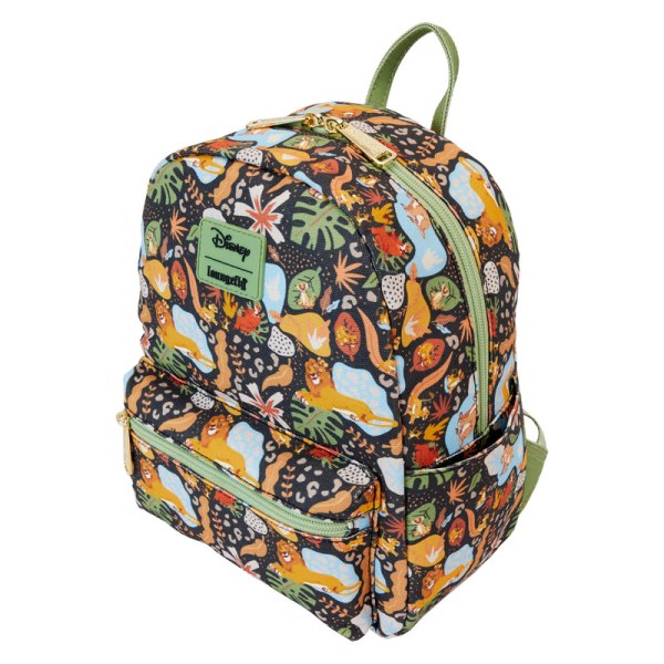 Mini sac à dos carré en toile imprimée avec la silhouette du 30e anniversaire Le Roi Lion - DISNEY LOUNGEFLY