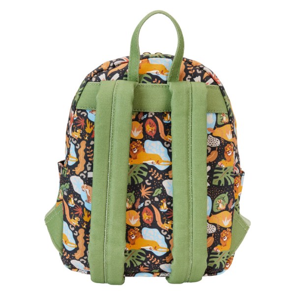 Mini sac à dos carré en toile imprimée avec la silhouette du 30e anniversaire Le Roi Lion - DISNEY LOUNGEFLY