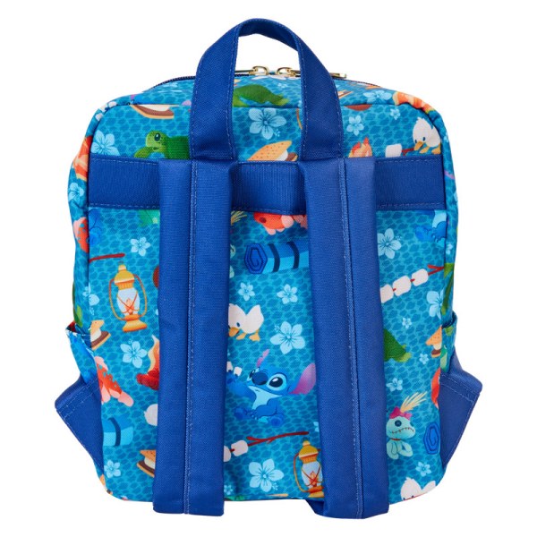 Mini sac à dos carré en nylon imprimé Stitch Camping Cuties - DISNEY LOUNGEFLY