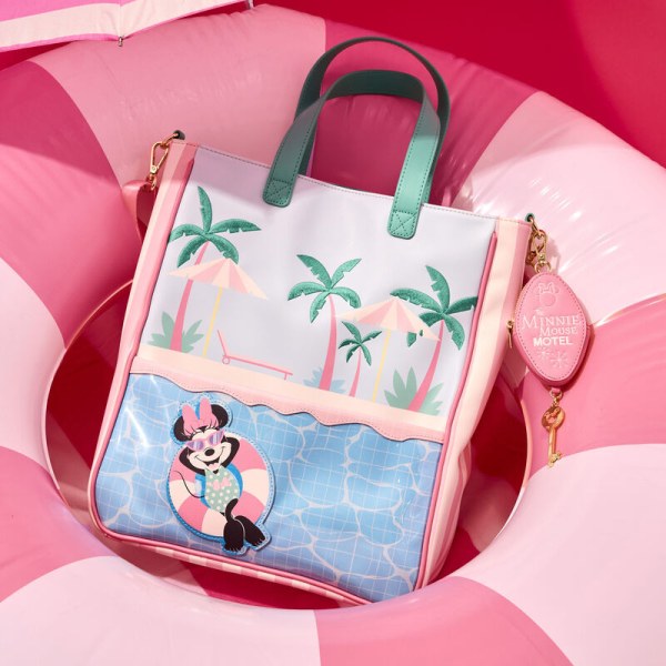 Totebag avec porte-monnaie Minnie Mouse style vacances au bord de la piscine - DISNEY LOUNGEFLY